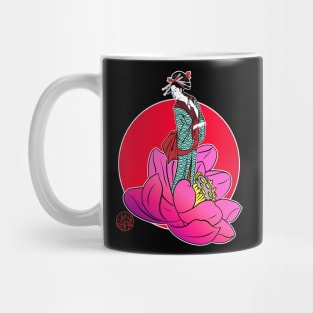 Geisha in a lotus flower Mug